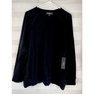 LULUS Pullover Sweatshirt Women’s XL Black Chill Fleece Long Sleeve Soft NWT